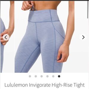 Lululemon Heathered Water Drop Invigorate 25” Legging (6)